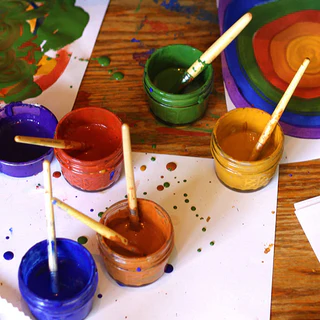 Natural Earth Paint -  vattenlöslig giftfri naturlig färg!  - 7