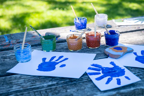 Natural Earth Paint -  vattenlöslig giftfri naturlig färg!  - 6