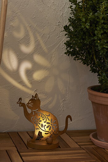 Solcellsdekoration - Solcellsbelysning - Katt - 30x25x15 cm