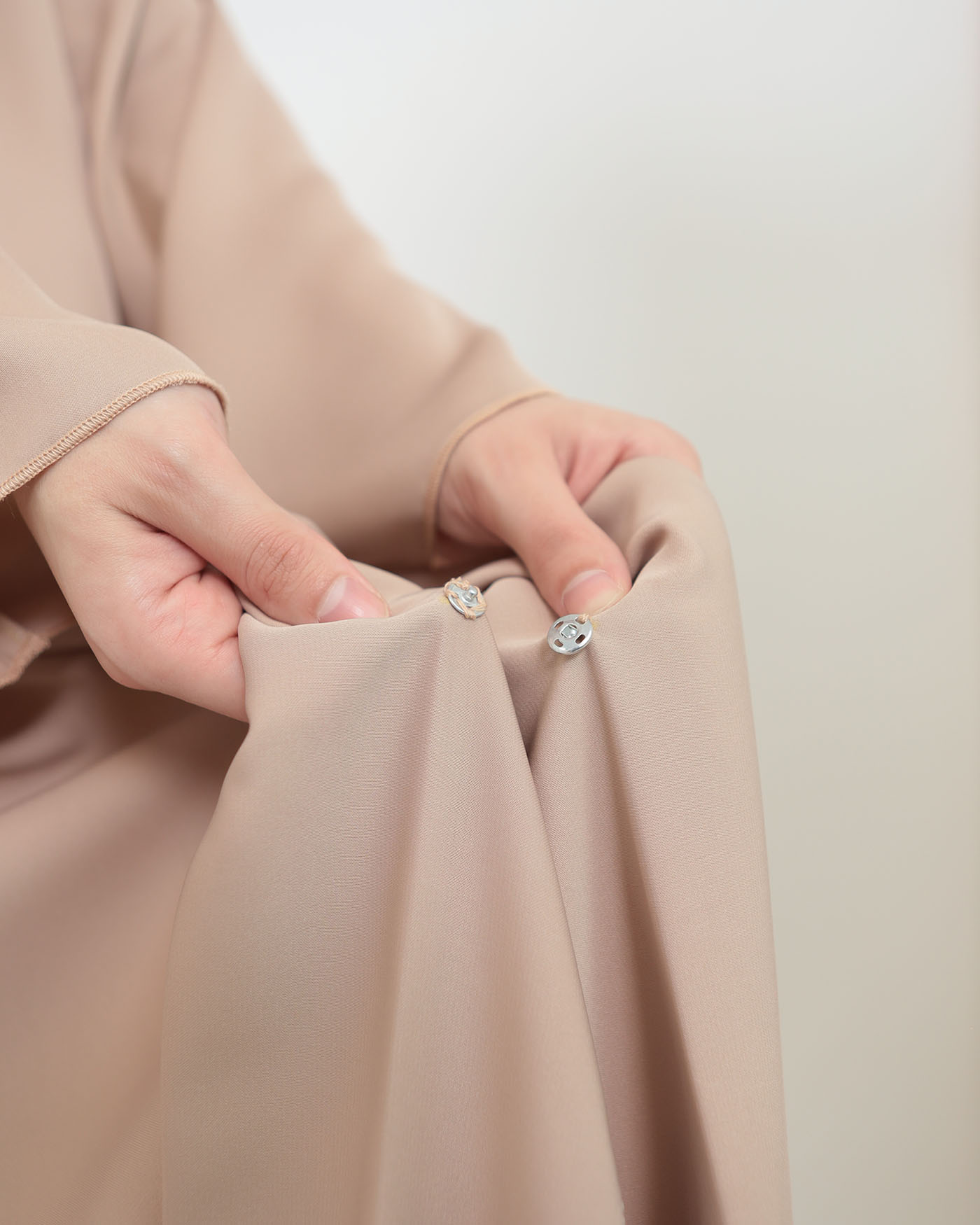 Butterfly Abaya with matching Hijab - Beige - 9