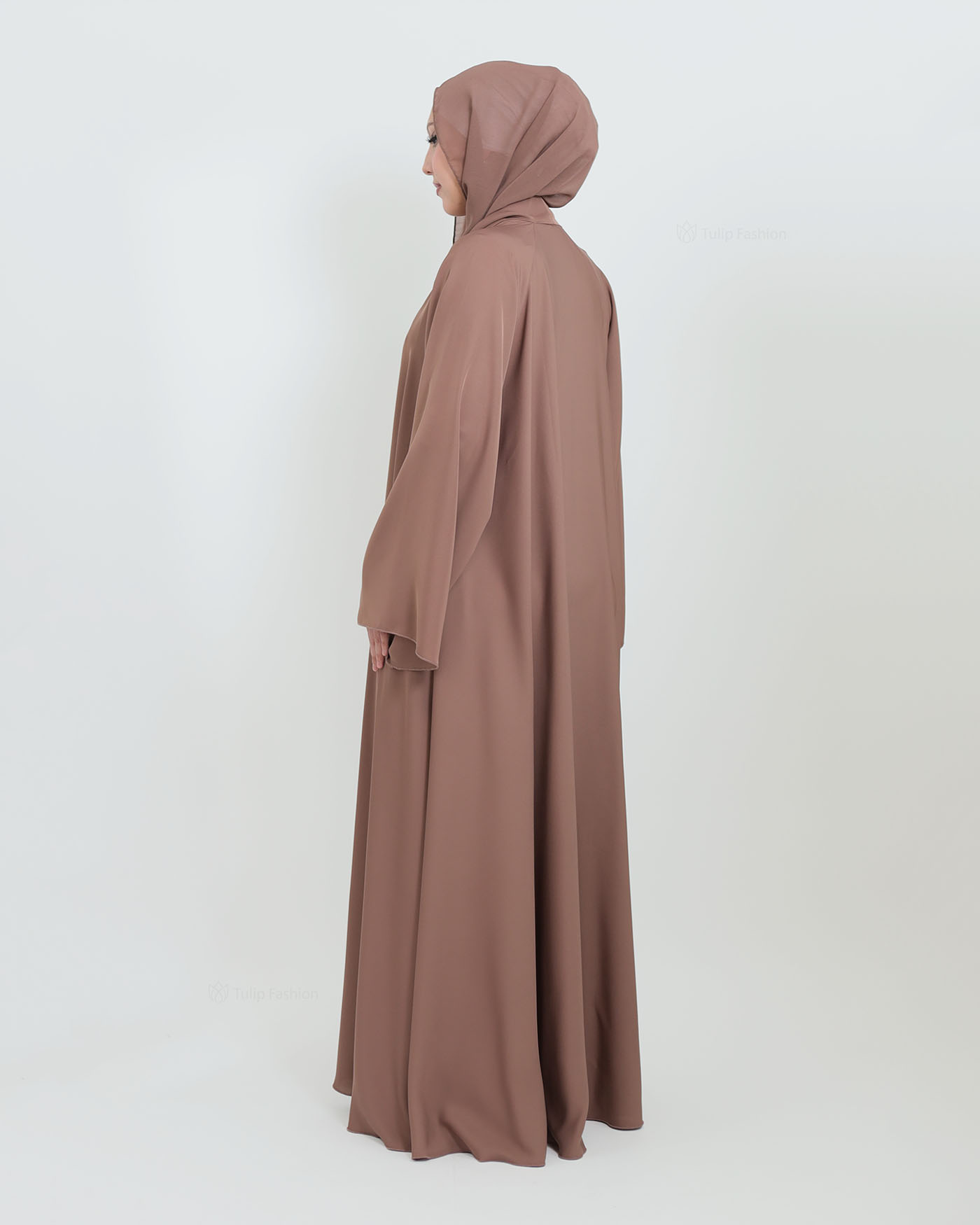 Butterfly Abaya with matching Hijab - Mauve - 3
