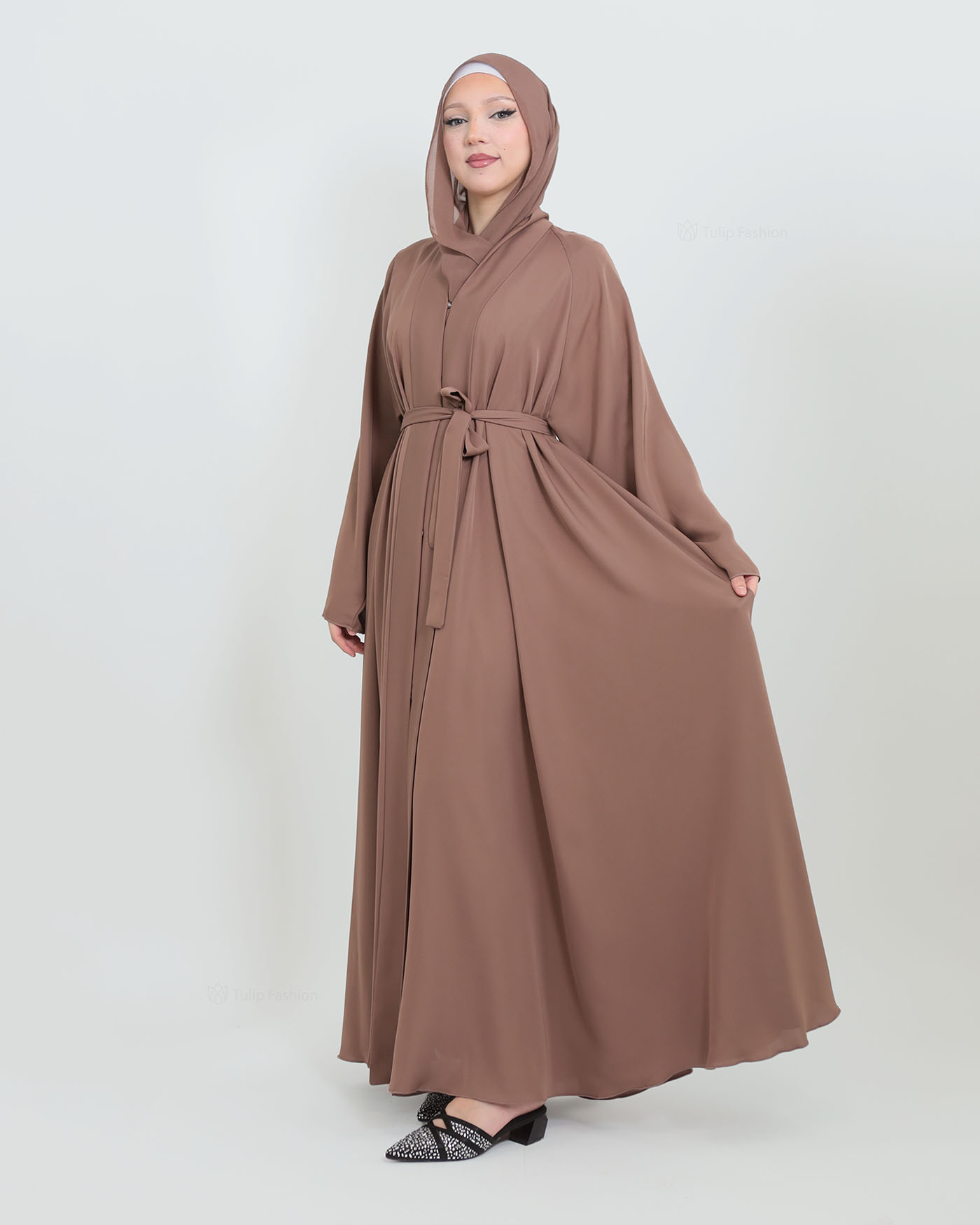 Butterfly Abaya with matching Hijab - Mauve - 9