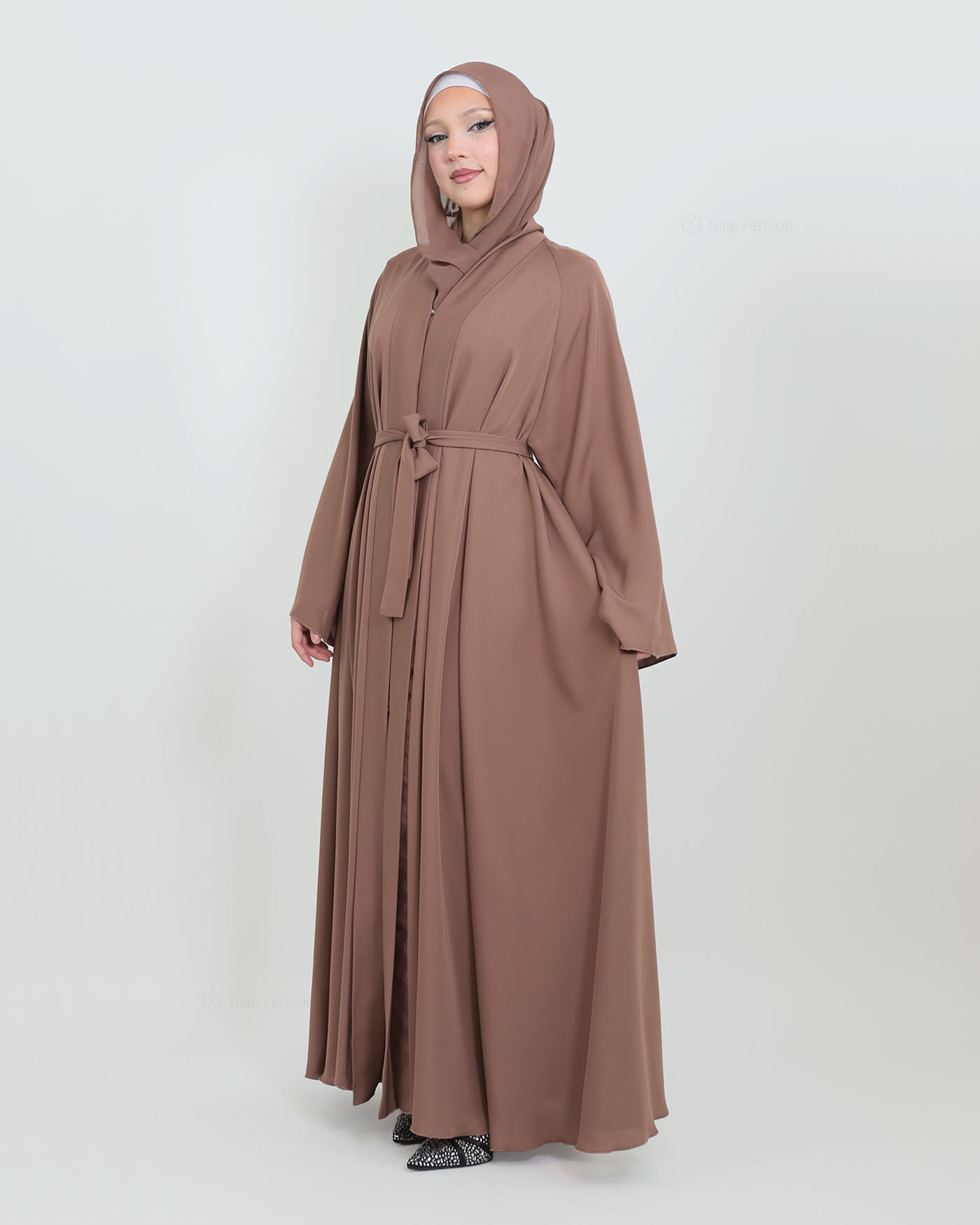 Butterfly Abaya with matching Hijab - Mauve - 12