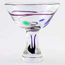 Vicke Lindstrand (1950s) Unique Abstrakta Bowl with Colorful Decor 13 cm