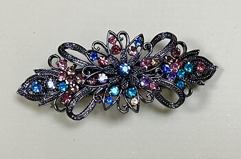 Vacker klämma i strass- multicolor