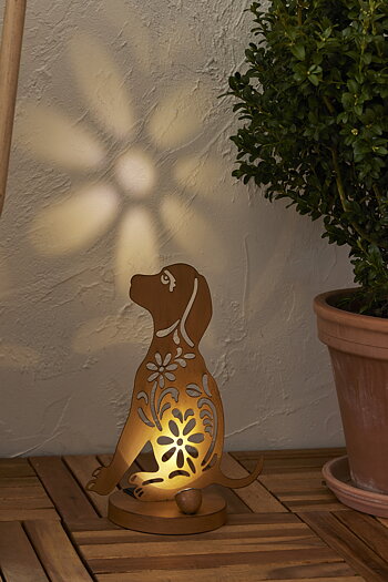 Solcellsdekoration - Solcellsbelysning - Hund - 33x25x15 cm
