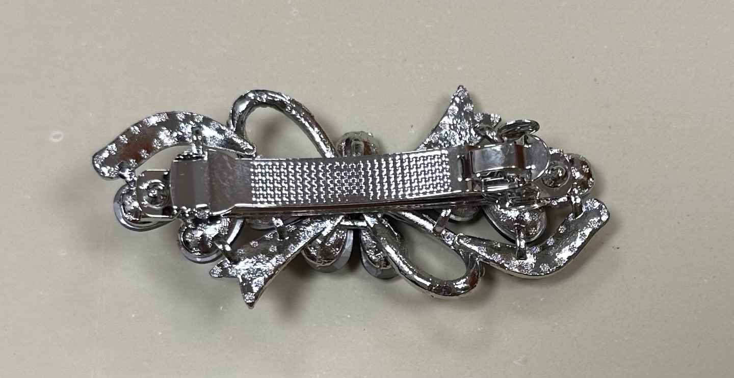 Mindre klämman i strass, blå - 2