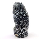 Black/White/Clear Owl from Reijmyre 14 cm (1960s) 