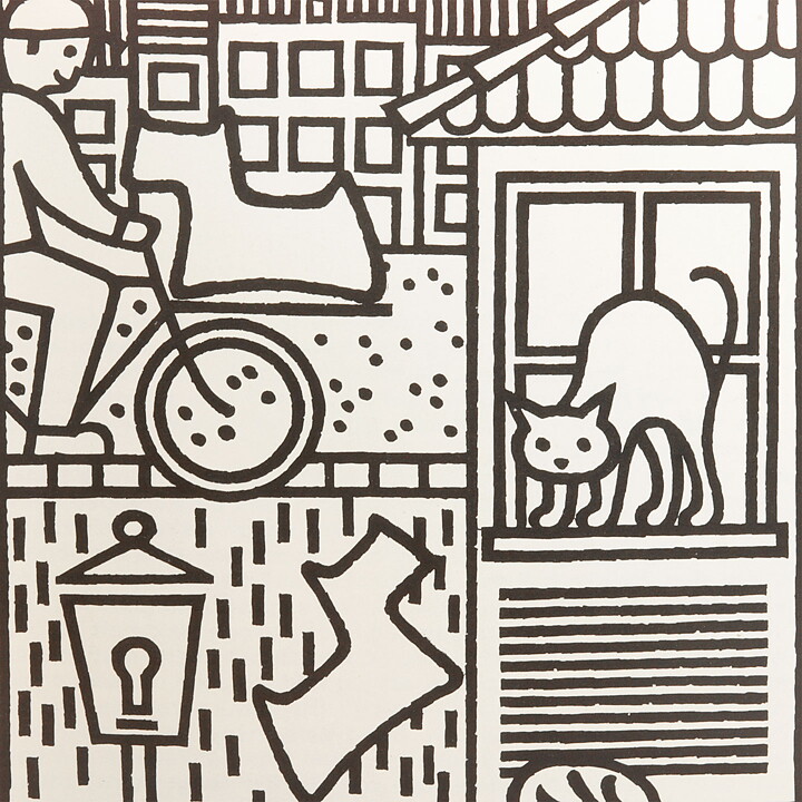 スティグ・リンドベリ  子供向けの塗り絵  銀行  1961年