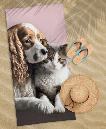 Katt Hund Handduk - 2