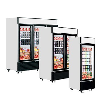 Displayfrysar upprättstående 