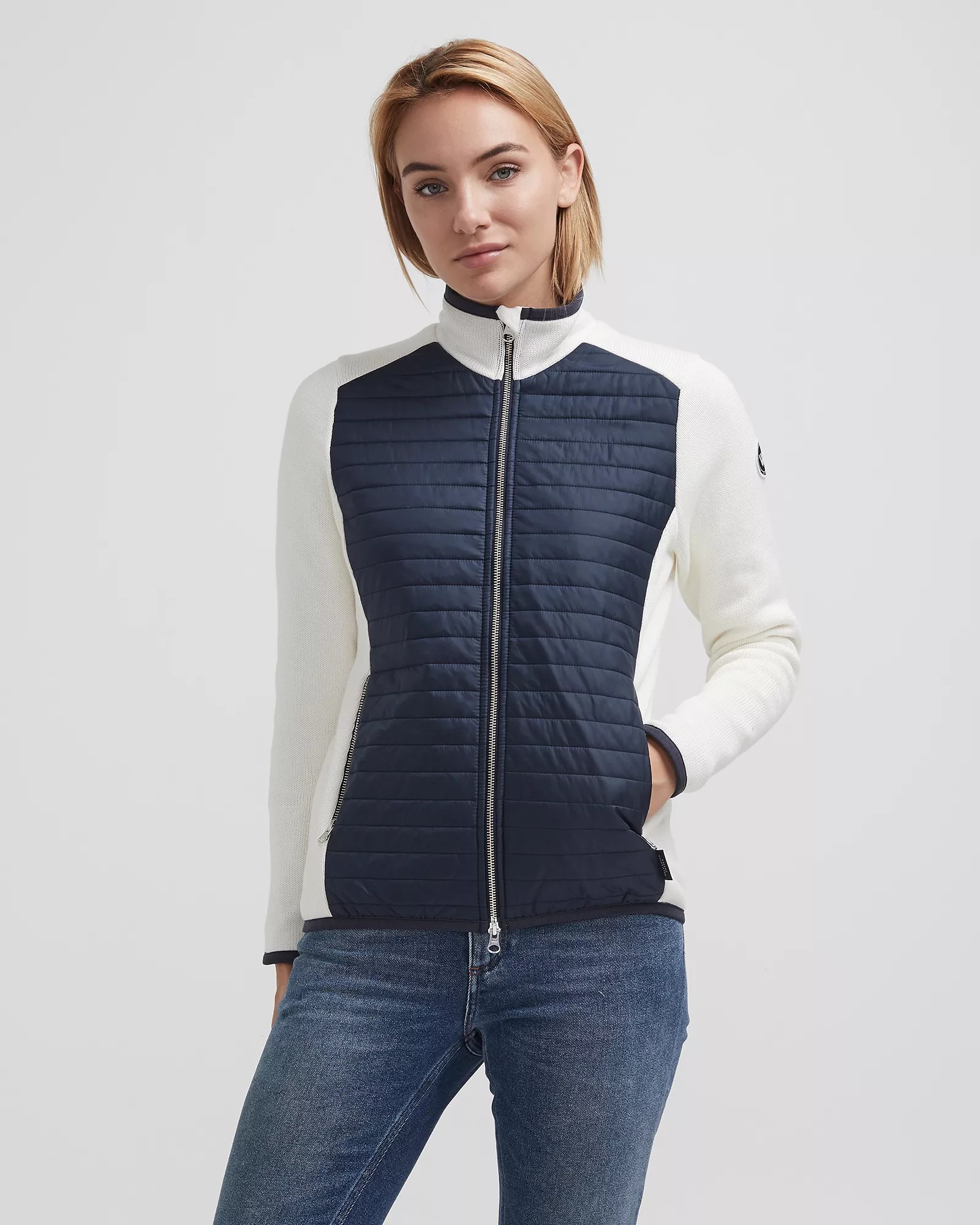 Mimmi Fullzip WP - Offwhite/Navy - Holebrook