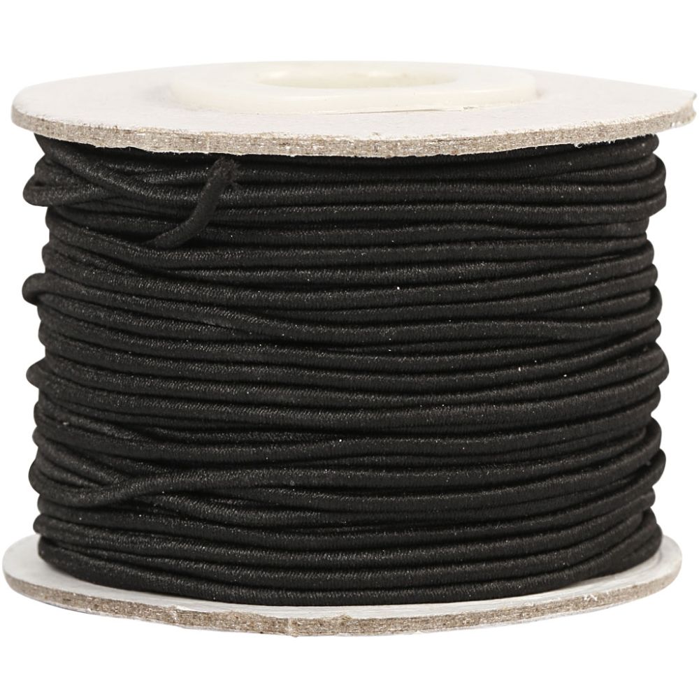 Elastisk smyckestråd  tjocklek 1 mm, vit 25 m - 2