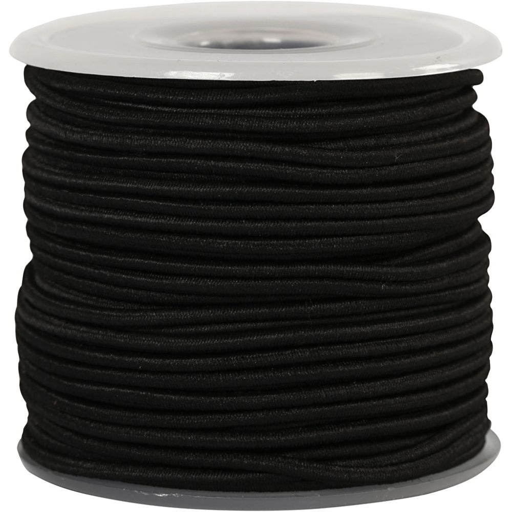 Elastisk smyckestråd  tjocklek 2 mm, vit 25 m - 2