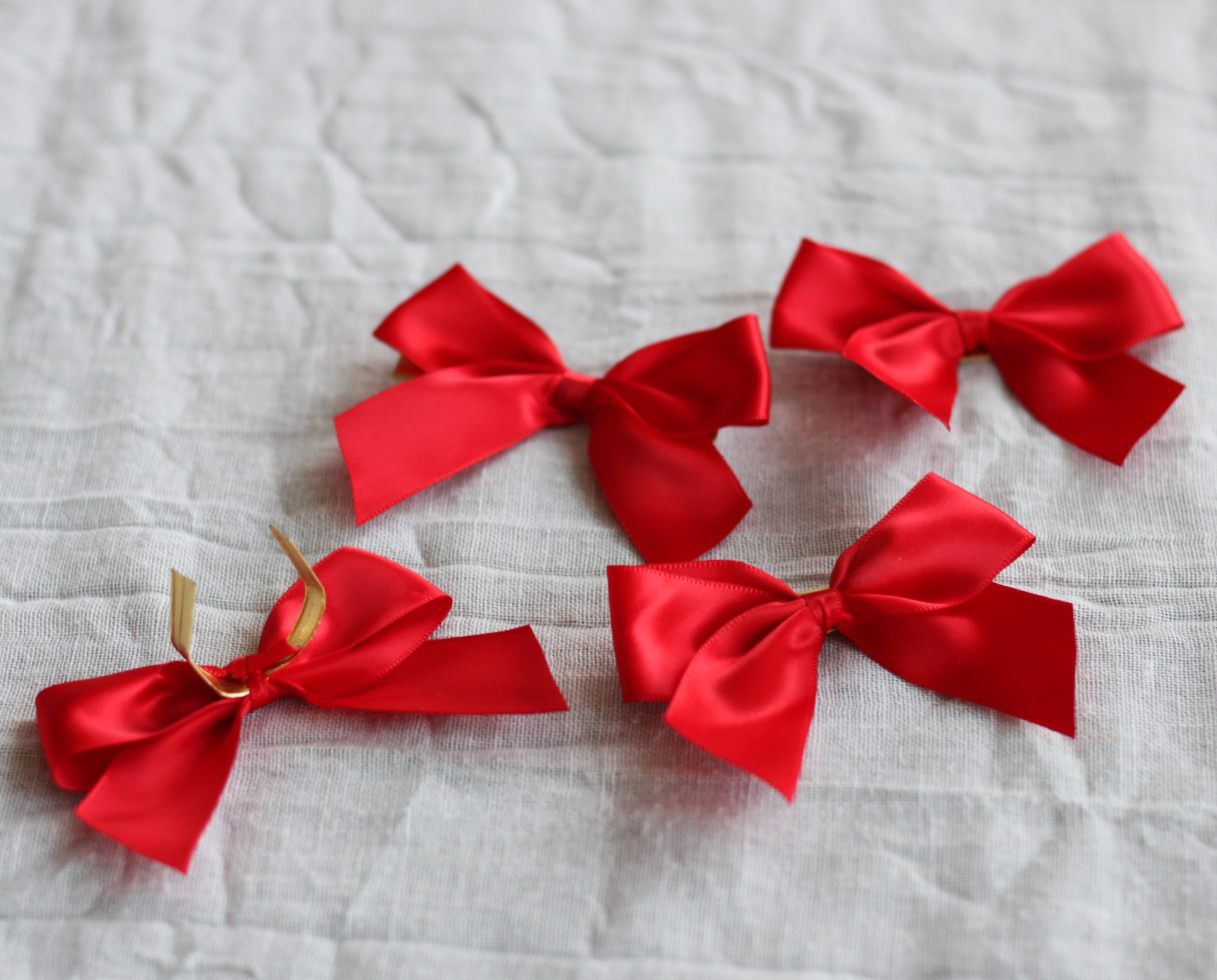 Rosett röd satin - 2