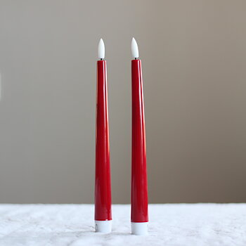 2-pack batteriljus "red shiny"