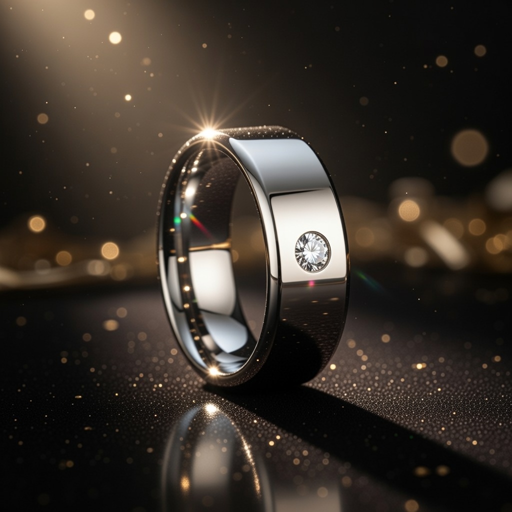 Moderne ring i tungsten