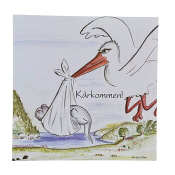 Maja Gullstrand - Dubbelvikt Kort 12x12 cm - Kärkommen