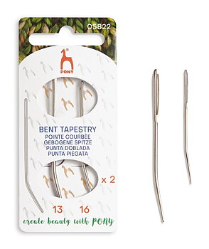 Synålar böjda 13/16 utan spets 2-pack Pony 05822