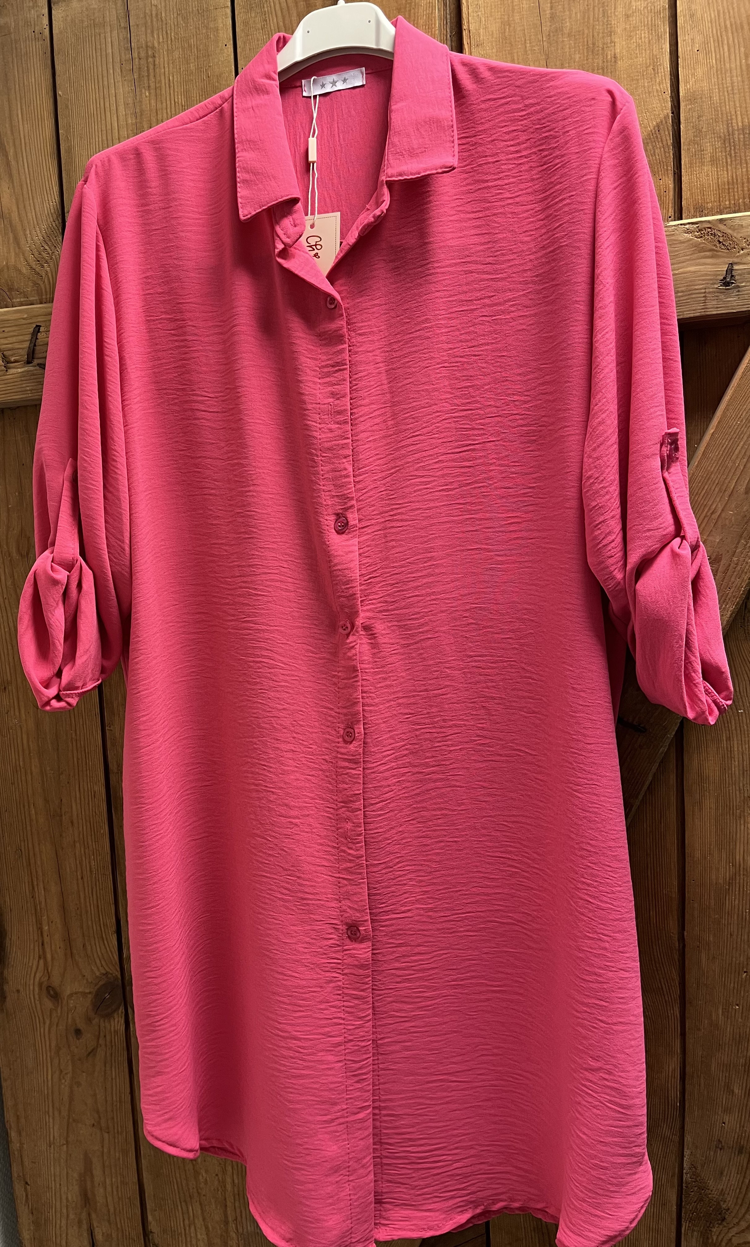 Oversize Blus, Cerise -Caramelle fashion