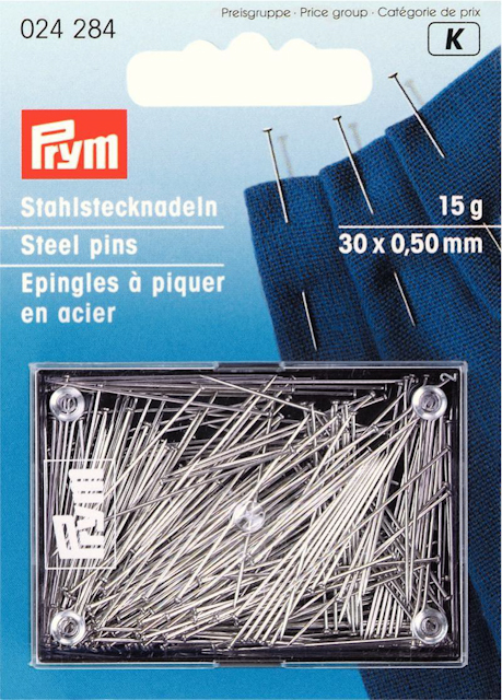 Knappnålar Superfine 30 x 0,50 mm Prym