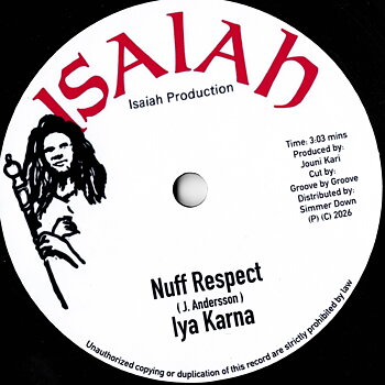 Iya Karna - Nuff Respect Limited 50 copies lathe cut!