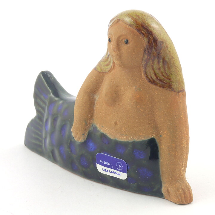 Lisa Larson (Miniatyrer 1963) Marvelous Mermaid 8,5 cm (2)