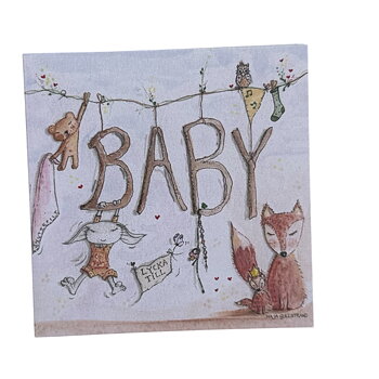 Maja Gullstrand - Dubbelvikt Kort 7x7 cm - BABY