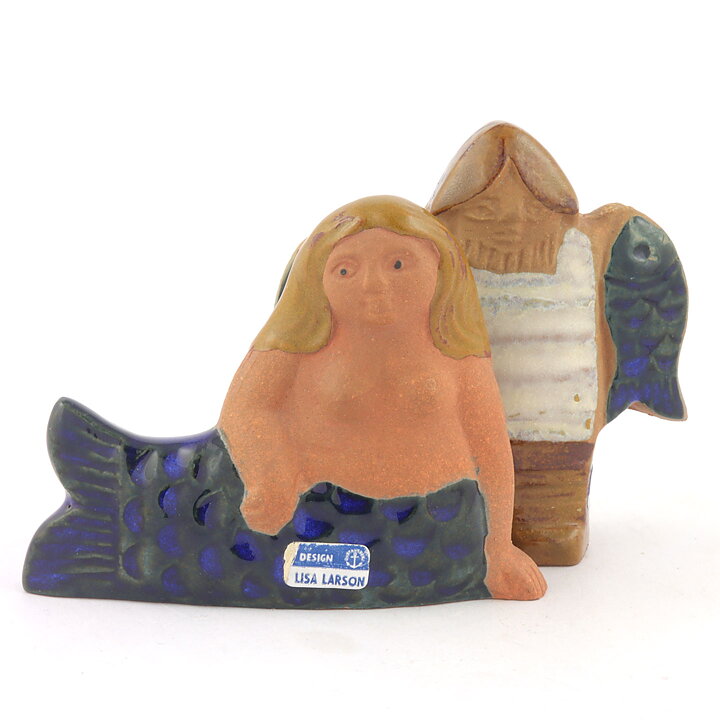 Lisa Larson (Miniatures 1963) Fantastic Fisherman 7,5 cm (2)