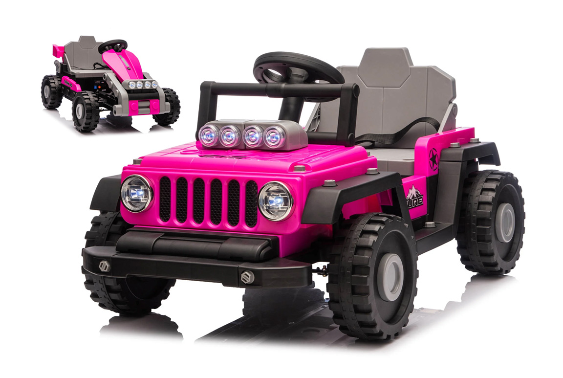 Transformers Ventura 2-i-1 Jeep & Gokart för barn Rosa