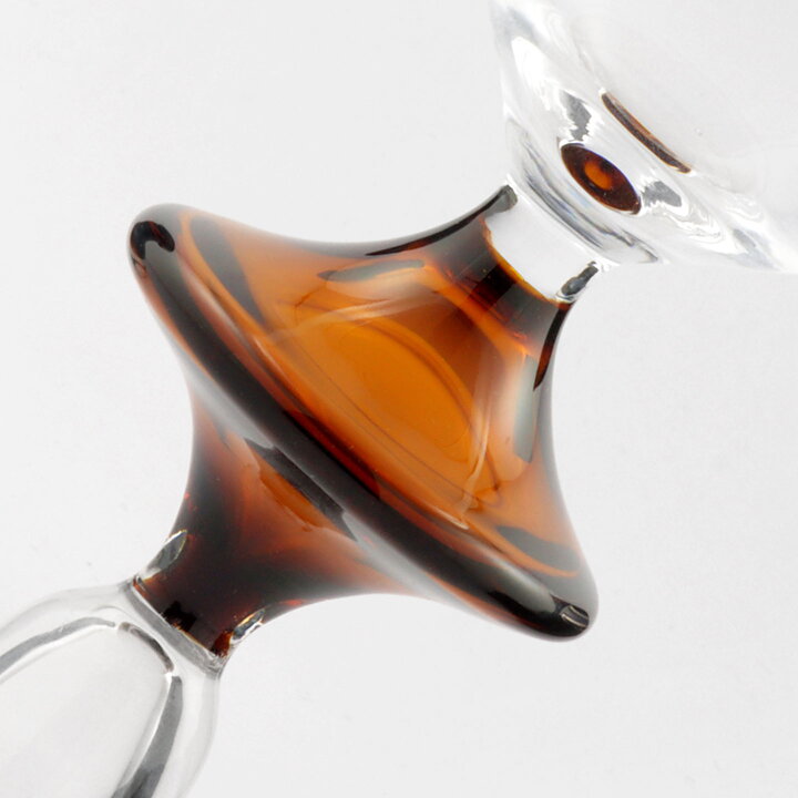 Mona Morales-Schildt (1960s) Brown/Clear Modern Candleholder 17 cm (1)