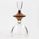 Mona Morales-Schildt (1960s) Brown/Clear Modern Candleholder 17 cm (1)