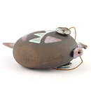 Vera Haij (1960s) Brown Swelling Fish with Colorful Decor 15 cm