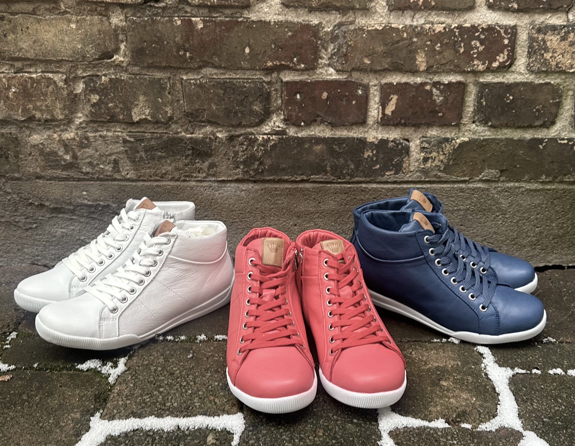 Sneakers med skaft från Charlotte of Sweden, korall/ brandy - 5