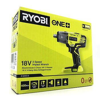 Ryobi One+ R18IW3-0 Slagskruvmejsel utan batteri 1/4" sexkantshylsa, 1/2" fyrkantsfäste