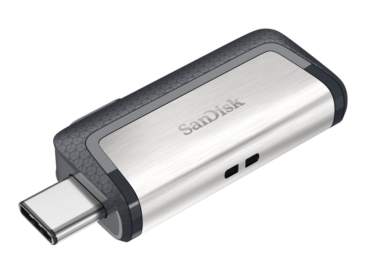 SanDisk Ultra Dual 256GB USB 3.1 / USB-C USB stick Grå Sølv - 2