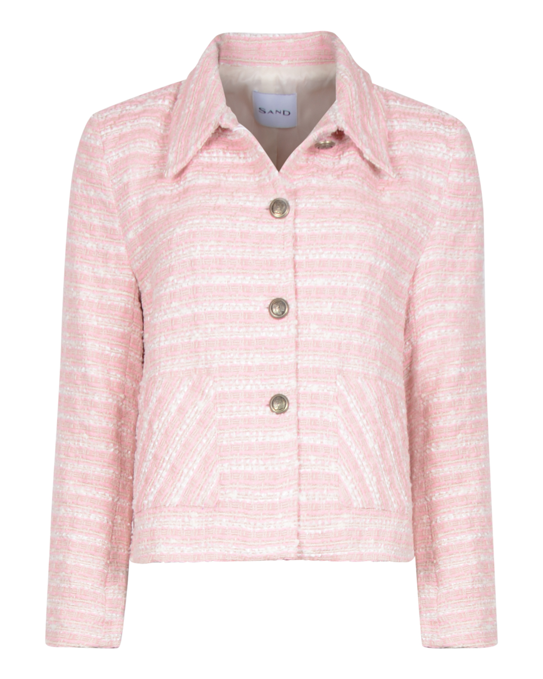 Jacka Jandi N cropped rutig rosa - 4