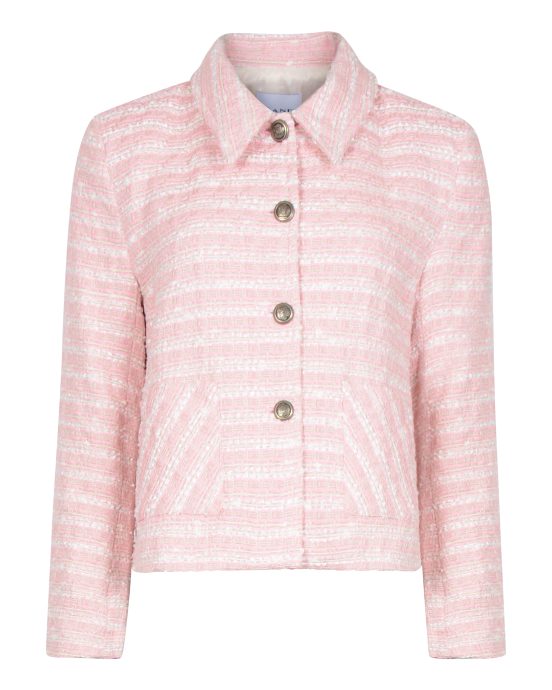 Jacka Jandi N cropped rutig rosa - 2