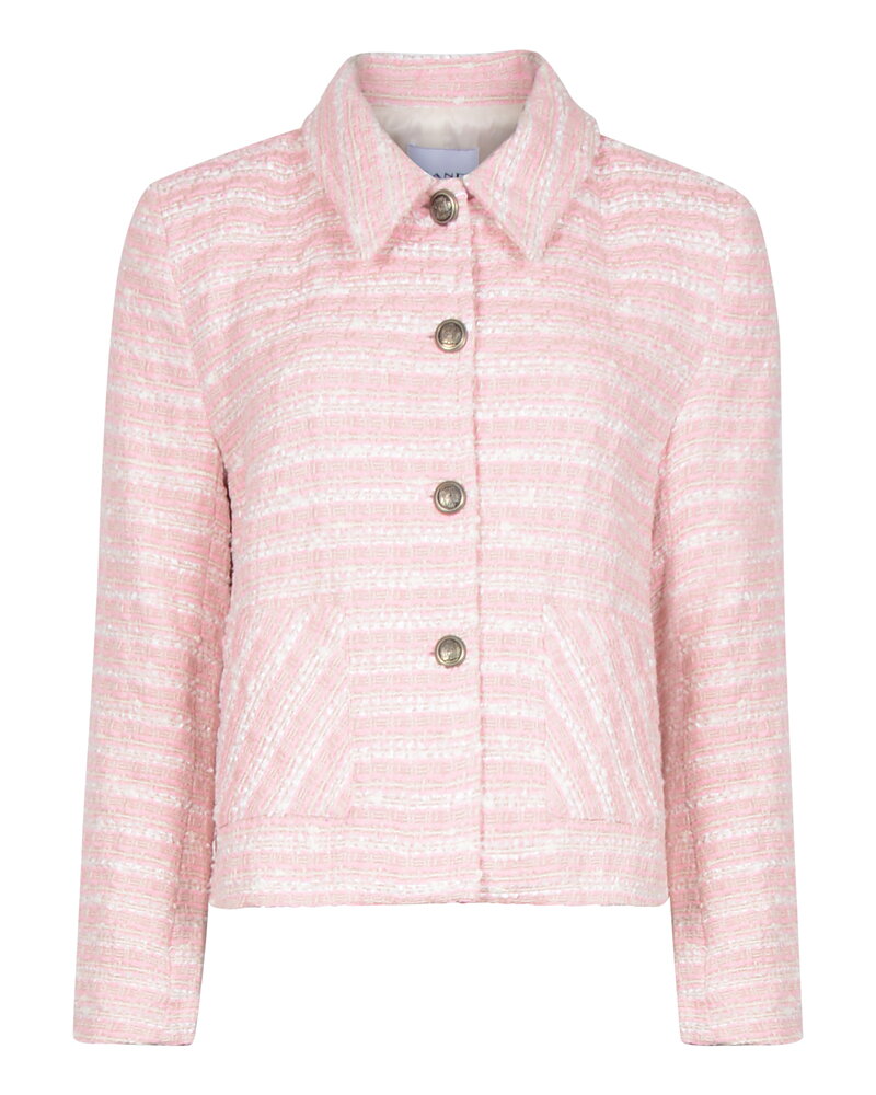 Jacka Jandi N cropped rutig rosa