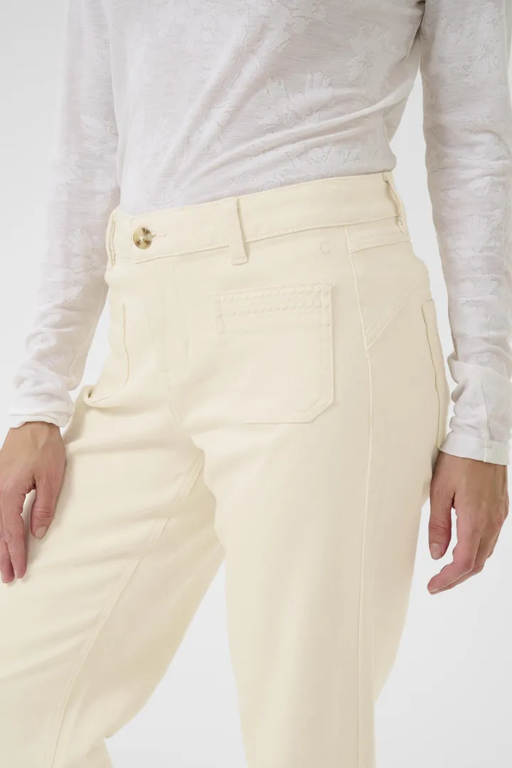Cream Natalia 7/8 Straight Twill Natural Sand - 4