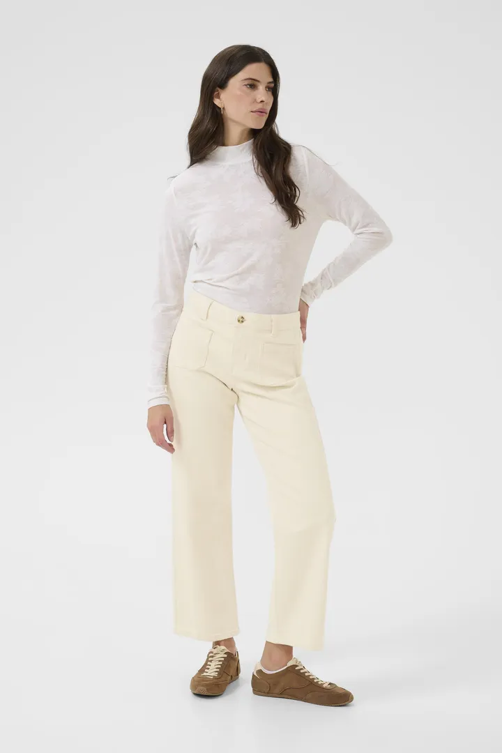Cream Natalia 7/8 Straight Twill Natural Sand - 3