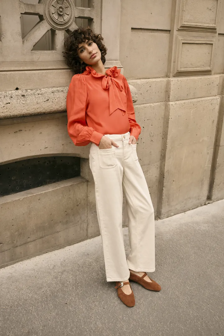 Cream Natalia 7/8 Straight Twill Natural Sand - 2