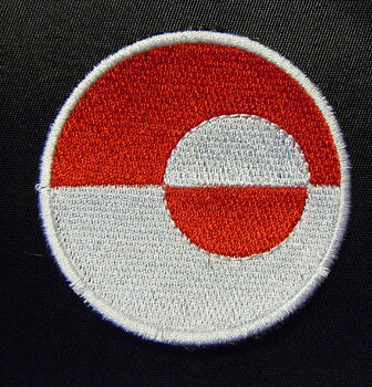 Broderad Flagga Grönland,  Greenland rund