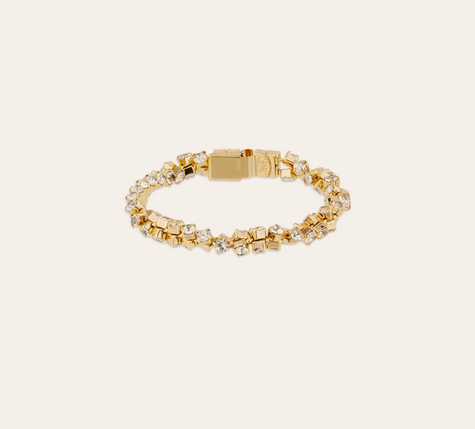Trevise Strass Armband Guld