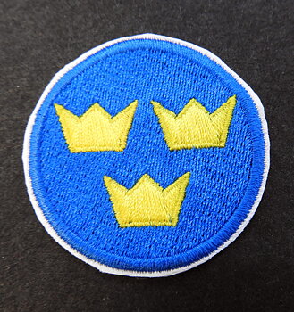 Broderad runt märke  Tre Kronor
