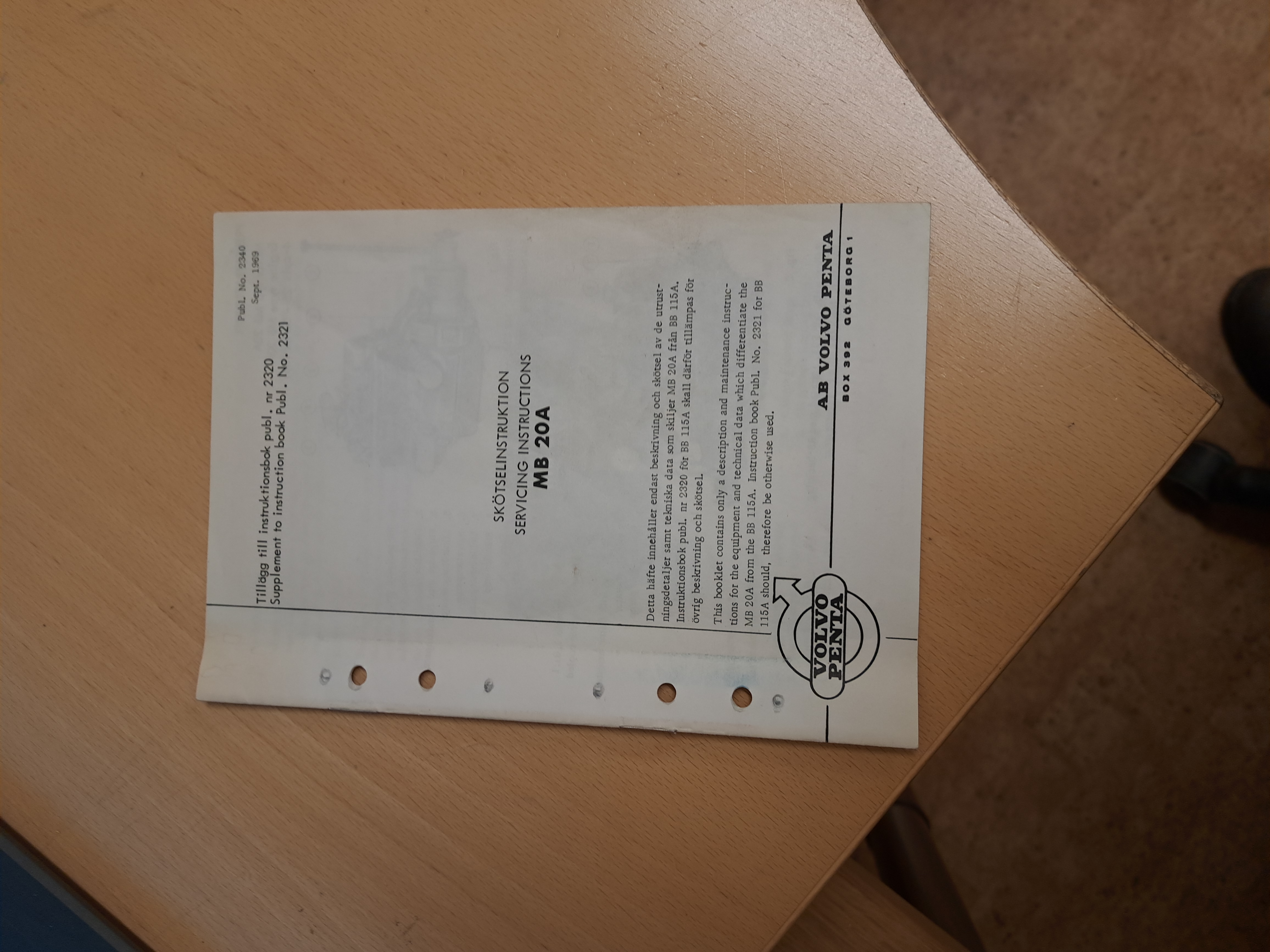 Servicing instructions