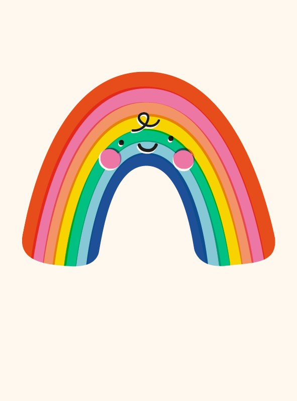 Happy Things Rainbow, Greeting Card