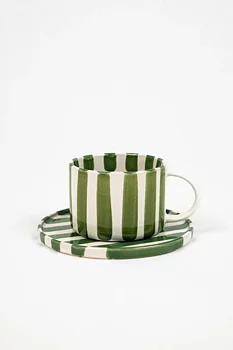 Monica kopp med fat, grön