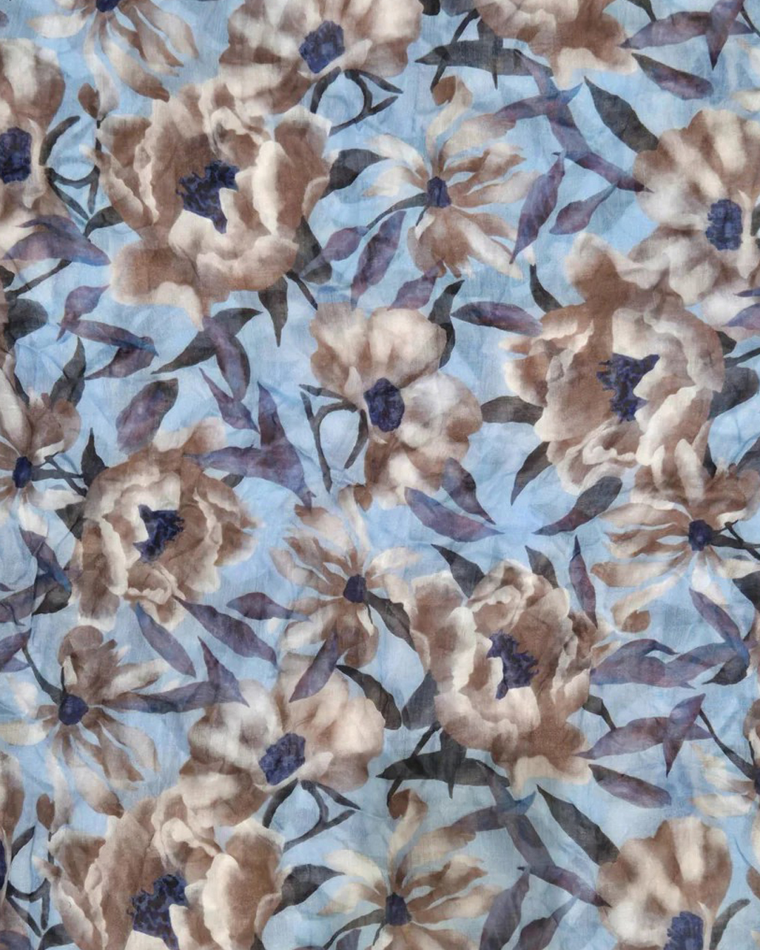Tubsjal Samsa blommig blå/beige - 2