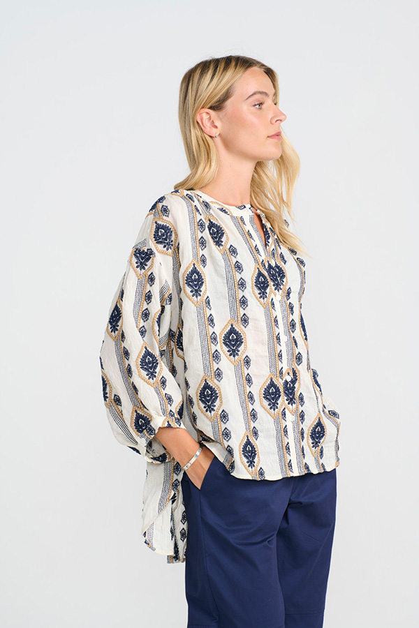 Costamani - Crocus Shirt Dark Blue Pattern - 3